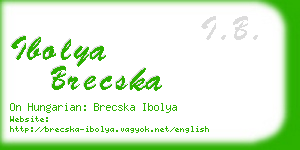 ibolya brecska business card